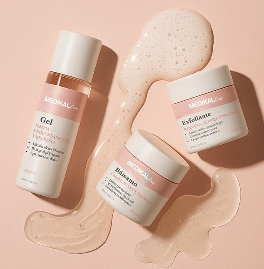 Kit de Cuidado íntimo: Gel Regulador de Ph + Exfoliante íntimo + Bálsamo nutritivo