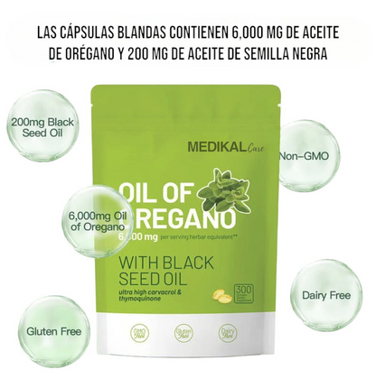 Cápsulas de Aceite de Orégano y Semilla Negra - Medikal Care