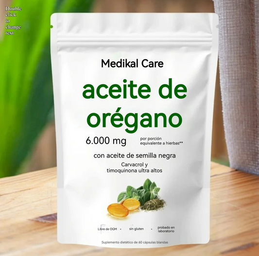 Cápsulas Naturales de Aceite de Orégano + Semilla Negra