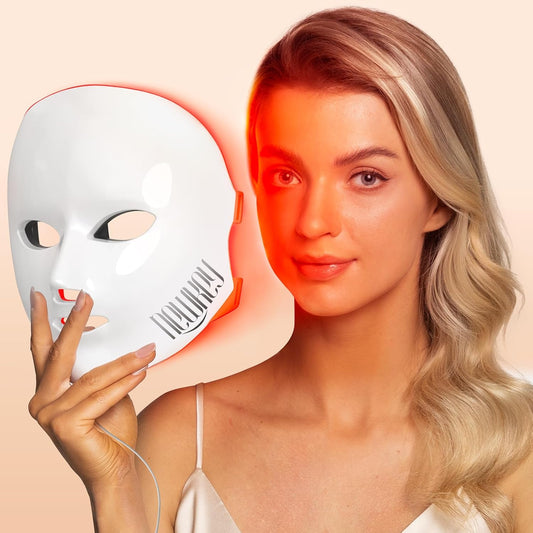 Terapia de luz roja y azul para arrugas, acné y luminosidad facial