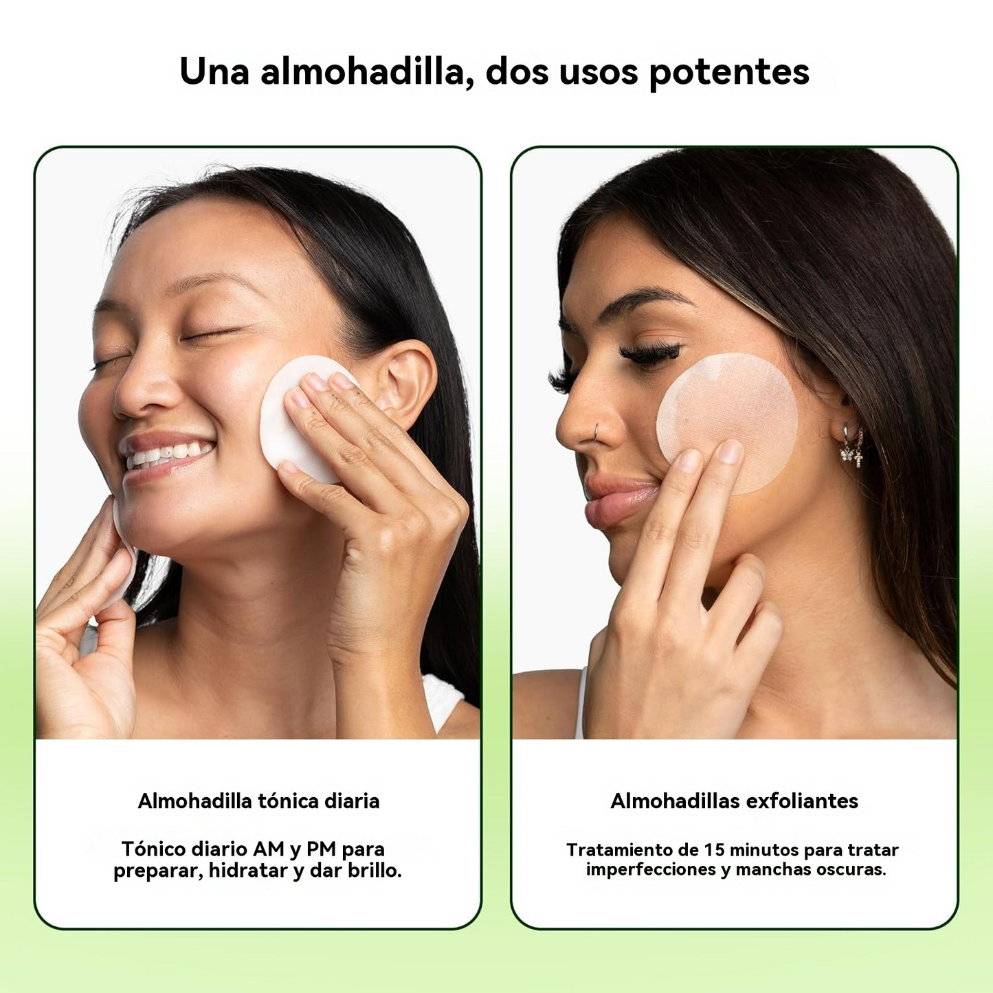 Almohadillas tonificantes K-Beauty con fórmula antienvejecimiento